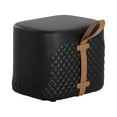 thumbnail image 3 of Sunpan Axio 19.25" Modern Faux Leather Ottoman in Napa Black/Napa Cognac, 3 of 5