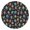 Robot and Gears, variant on Robot and Robots Black Pattern Round Fitted Tablecloth with Elastic Edge, Waterproof Dining Table Cover for Indoor Outdoor Camping and Daily Use