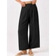 thumbnail image 2 of Pantalones Palazzo ANRABESS para mujer, pierna ancha, cintura alta, negros, 2 of 6