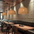 thumbnail image 3 of LittleGlovo Retro Rattan Pendant Lights Kitchen Island Decor Hemp Rope Woven Lampshade, 3 of 16