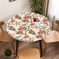 thumbnail image 5 of Branch Leaves Flower Elastic Fitted Round Table Cover Floral Bird Plant Waterproof Outdoor Tablecloth for Holiday Party, Picnic, Patio & Dining Fits Tables Up to 36"-44", 5 of 8