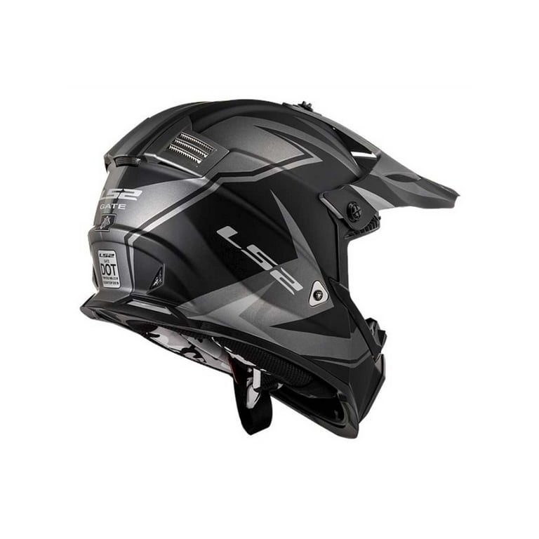 LS2 Helmets Gate TwoFace Full Face MX Motorcycle Helmet, Matte Gray/Black (3XL) LS2 Helmets Gate TwoFace Full Face MX Motorcycle Helmet, Matte Gray/Black (3XL)