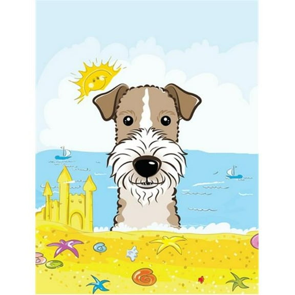 Wire Haired Fox Terrier Summer Beach Flag Garden