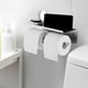 thumbnail image 1 of Portarrollos de papel, estante doble de acero inoxidable, suministros de baño, estante de papel en rollo, innovación moderna, 1 of 11