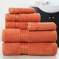 thumbnail image 4 of Lavish Home 100% Cotton Hotel 6 Piece Towel Set - Brick, 4 of 4