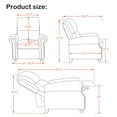 thumbnail image 4 of MCombo Sponge Filling for Living Room Office Adjustable Recliners, Brown, 4 of 9