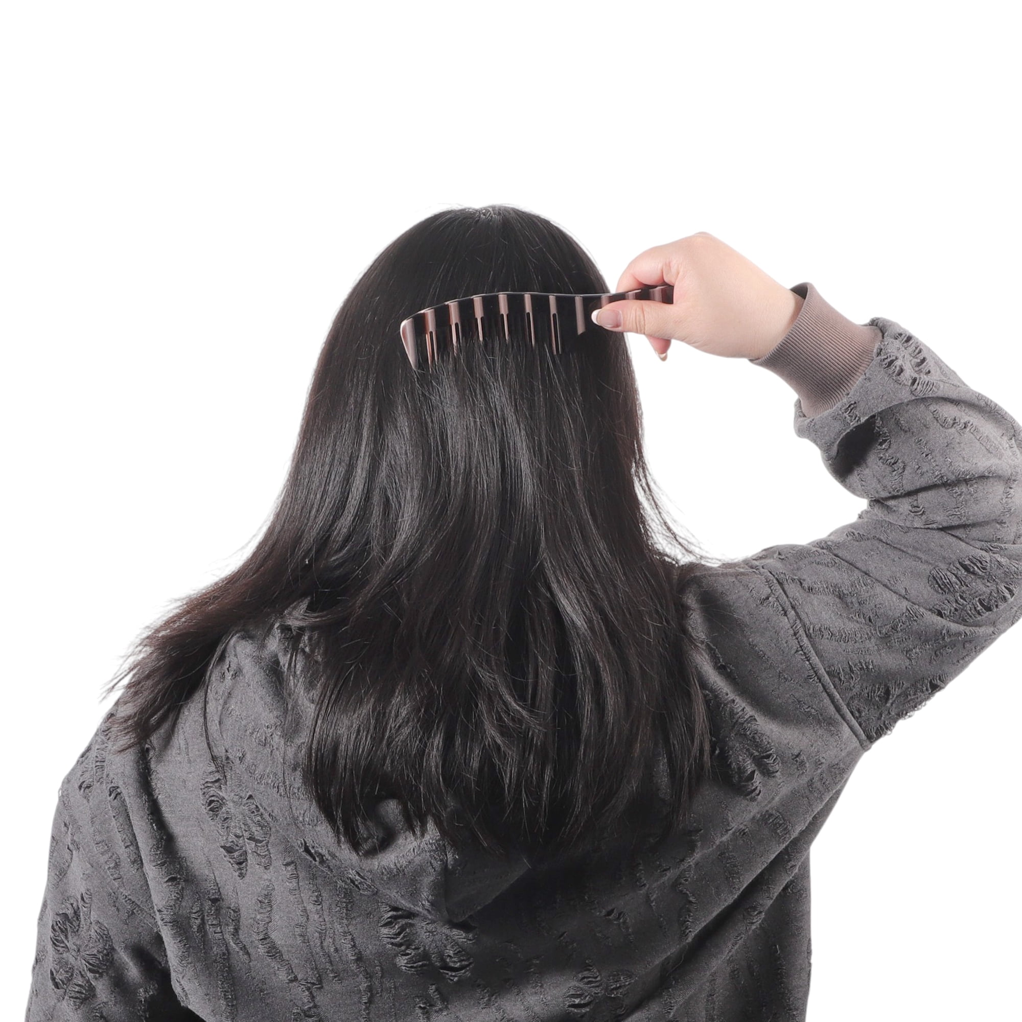 Unique Bargains 1 Piece Women Durable Hair Straightening Comb for Curly Hair Black