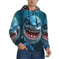 thumbnail image 2 of Daiia Cartoon Cute Shark for Men's Fashion Hoodies & Sweatshirts with Kangaroo Pocket Hooded Sweatshirt Breathable & Moisture Wicking-Small, 2 of 7