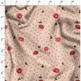 thumbnail image 3 of Soimoi Red Fabric - By the Yard - 54 Inch Wide - Floral & Animal - Delicate Designs for Stylish Projects Graments Printed Fabric, 3 of 6