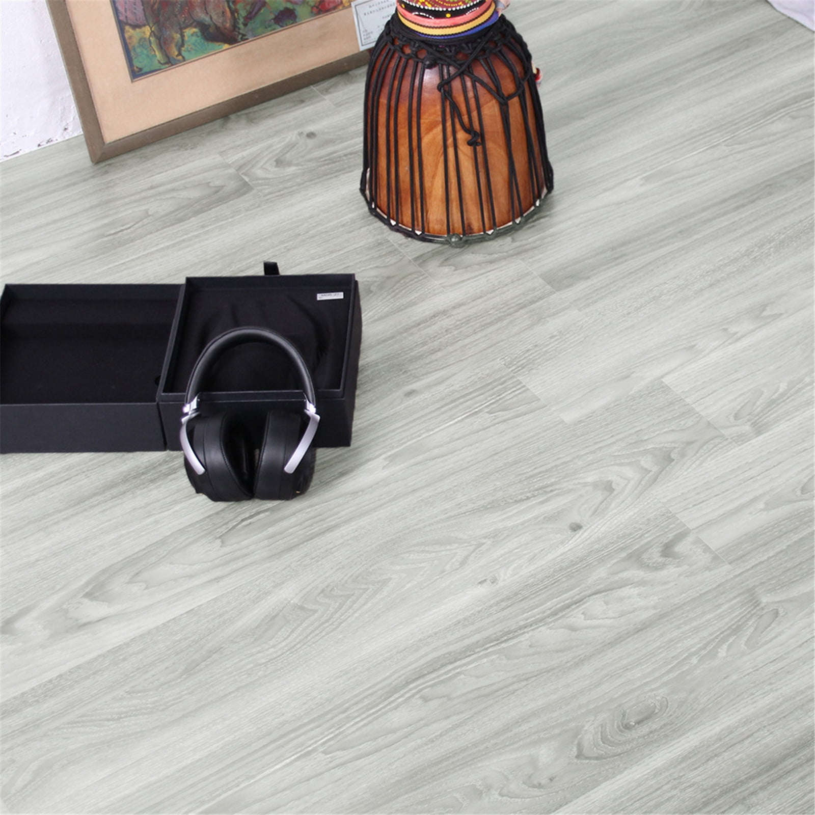 WOOW DEPOT 2MM Thick Peel and Stick Vinyl Floor Planks 36-Pack 54 Sq.Ft, Heavy Duty Self-Adhesive Natural Wood Grain Vinyl Flooring