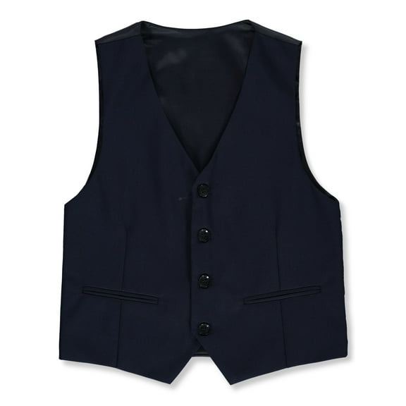Kids World Boys' Single-Breasted Vest Color: navy Size: 12