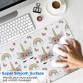 thumbnail image 4 of Long Mouse Pads for Desk,Cartoon Unicorn Horn Flower Rainbow Butterfly Desk Mats on Top Of Desks, Desk Mouse Pad Extra Large with 3mm Non-Slip Base and Stitched Edge for Gaming,Work,Home 31.5"x11.8", 4 of 5