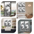 thumbnail image 7 of Grey Black Leaves Window Privacy Film, Summer Botanical Watercolor Leaf Static Cling UV Sun Blocking Heat Control Window Tint Day and Night, Non-Adhesive One Way Windows Privacy Cover 35.4''x78.7'', 7 of 7