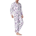 thumbnail image 2 of Kdxio Lavender Flowers Men’s Pajama Set Pajamas For Men 2 Piece PJ Set with Men Pajama Pants and Long Sleeve T-Shirt Lounge Set-XX-Large, 2 of 7