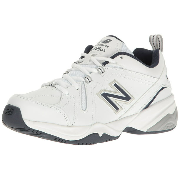 New Balance Men's MX608v4 Training Shoe, White/Navy, 9.5 2E -