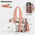 thumbnail image 5 of Teacher Tote Bag,Chihuahua and Pioneer Flower Teacher Utility Tote Bag,Large Work Tote Bags for Women with Multiple Pockets,Top Zipper Closure,13.8x10.6x6.7 Inch, 5 of 5