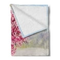 thumbnail image 2 of Country Soft Flannel Fleece Blanket, Image Blooming Japanese Cherry Tree Sakura on the Lake Soft Romantic Culture Print, Cozy Plush for Indoor and Outdoor Use, 50" x 70", Multicolor, by Ambesonne, 2 of 5