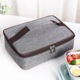 thumbnail image 2 of Bolsa de almuerzo aislado caja de almuerzo refrigerador para el trabajo Oficina Gris S SM SunniMix bolsa de almuerzo con aislamiento, 2 of 8