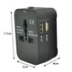 thumbnail image 2 of Dinheiro Adaptador de Viaje Enchufe de Viaje Mundial para más de 150 países, Adaptador Universal Mundial, Enchufe Reino Unido Inglaterra/Estados Unidos/UE Alemania/AUS con 2 Tomas USB Adaptador de, 2 of 5