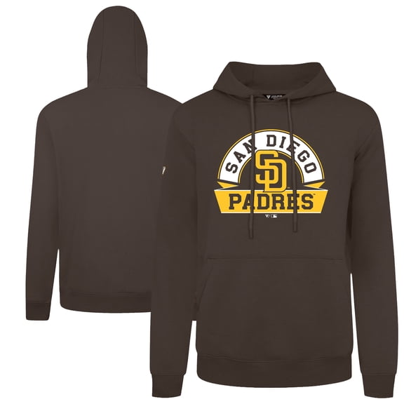 Men's Levelwear  Brown San Diego Padres Podium Banner Arch Hoodie