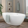 thumbnail image 4 of Altair Design Jolie 55" x 32" Freestanding Soaking Acrylic Bathtub in White, 4 of 15