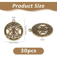 thumbnail image 2 of 30Pcs Tree of Life Charms Moon Goddess Charms Alloy Charm Hollow Pentagram Moon Charm Bronze Pagan Pendant for Bracelet Necklace Jewelry Making Hole: 3mm diy, 2 of 6