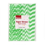 Lime Green Paper Straws, 24Count