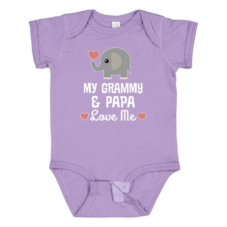 

Inktastic Grammy and Papa Love Me Grandchild Gift Baby Boy or Baby Girl Bodysuit
