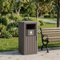 thumbnail image 6 of fazzn 40 Gallon Outdoor Trash Can,Waterproof Resin Garbage Can with Recycle and Garbage Labels,Secure Bag Lip Lock ,Outside Trash Bin for Patio ,Kitchen, Backyard or Deck.Black/Brown, 6 of 8