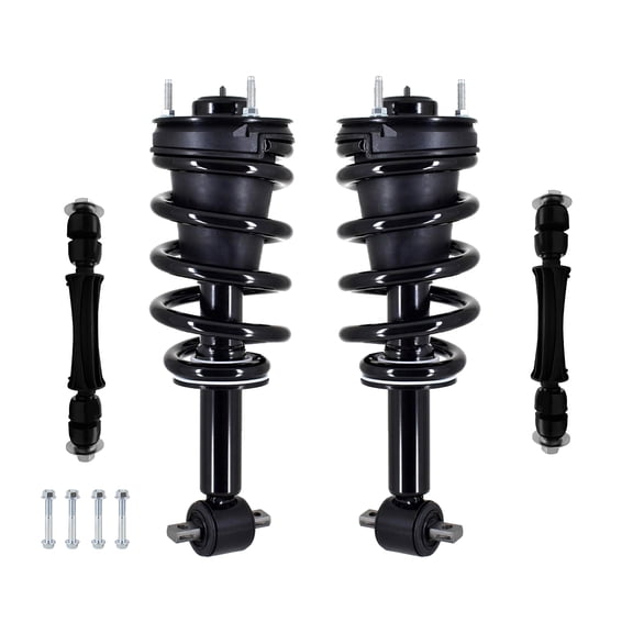 Set of 4 Front Sway Bar Link-Quick Complete Strut-Coil Spring Assembly For 2015-2020 GMC Yukon XL