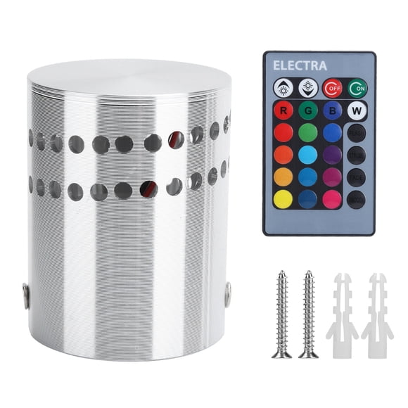 Lámpara de techo LED en espiral RGB de 3 W con control remoto inalámbrico y regulable, con cable CA 85-265 V