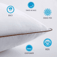 thumbnail image 6 of UNIKOME Down Feather Pillows for Bed 20 x 30 Inches Queen Size Set of 2, Medium Firm Luxury Cooling Hotel Collection Feather Down Pillows for Back, Stomach or Side Sleepers, 6 of 12