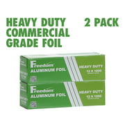 Heavy Duty Aluminum Foil Wrap, Commercial Grade 1000ft Foil Wrap for Food Service Industry, Strong Silver foil, 12 inches by 1000 Feet (2-Boxes)
