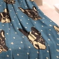 thumbnail image 3 of French Bulldogs Blue Blanket,Comfortable Soft Lamb Wool Throw Blanket,All Season,Warm Lightweight Blankets for Sofa Bed Couch Living Room Chair,30"x40", 3 of 4