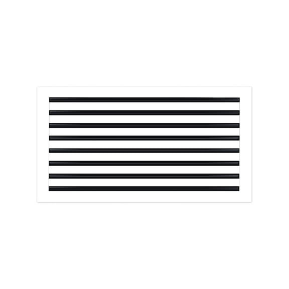 BUILDMART - 30x16 Modern AC Vent Cover - Decorative White Aluminum Air Vent - Standard Linear Slot Diffuser - Heating and Cooling Register Grille for Ceiling, Walls & Floors - Texas Buildmart