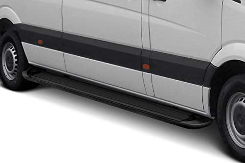 Black Horse Off Road Black Horse Black Aluminum Transporter Running Boards Compatible with 2015-2022 Ford Transit-150
