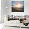 thumbnail image 2 of Designart Sunrise over Indian Ocean Waters - Seascape Throw Pillow - 18x18, 2 of 4