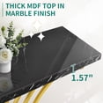thumbnail image 5 of Dextrus Faux Marble End Table, Narrow Side Console Table for Living Room, Hallway, Entryway, Black, 5 of 8