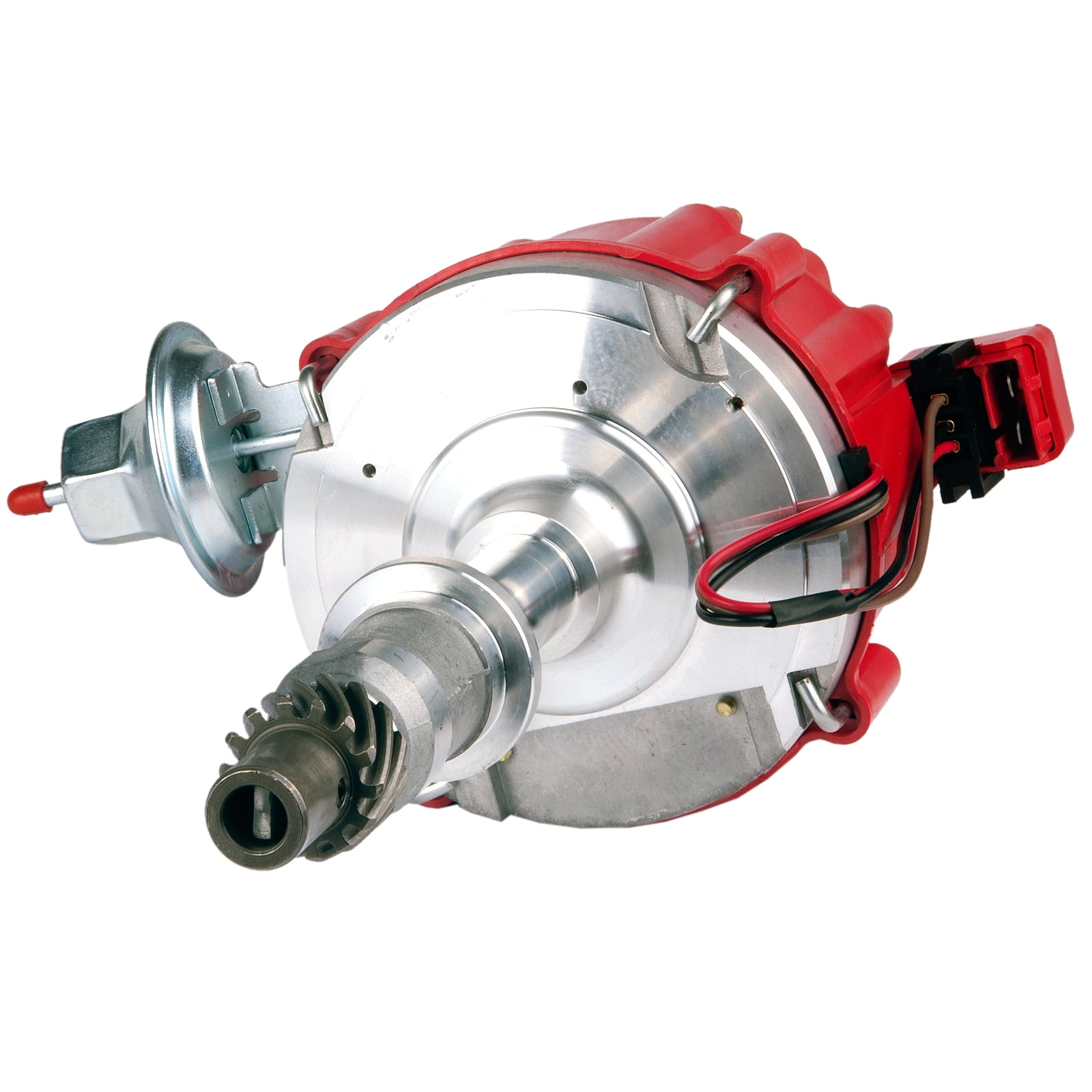 HEI Ignition Distributor w/Cap & Rotor 1040011 65K Coil Small Block for Pontiac 301ci 326ci 350ci 389ci 400ci 421ci 428ci 455ci V8 Red Cap