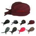 thumbnail image 3 of Unisex Woman Man Chef Hat with Adjustable Strap Breathable Cooking Cooker Working Catering Cap Accessory Kitchen Restaurant Cafe Red White Stripe, 3 of 5
