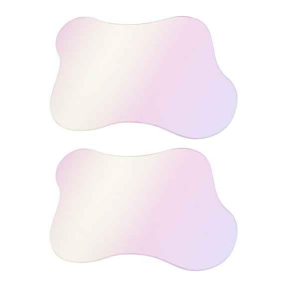 2pcs Acrylic Irregular Coaster, Creative Coaster Mug Pad Coffee Cup Coaster, Multicolor (7x6 Inch)