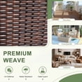 thumbnail image 5 of Lacoo 4 Pieces Patio Furniture Sets Rattan Chair Wicker Conversation Sofa Set Outdoor Tble and Chairs for Backyard Porch Garden Poolside Balcony, White, 5 of 7