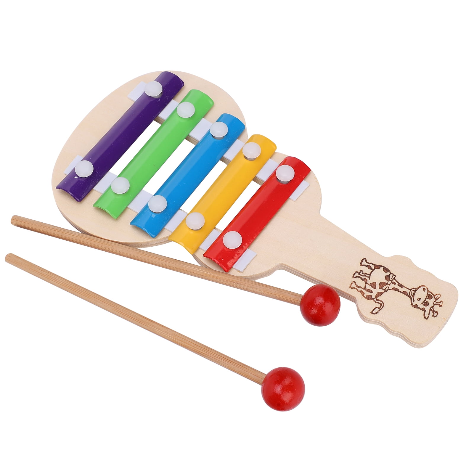Henmomu Educational Wooden Toy Xylophone 5 Keys Frame Style Xylophone