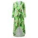thumbnail image 3 of Vestido largo informal con estampado de hojas, asimétrico, para mujer, ajustado, estilo bohemio, traje diario FLhrweasw Nuevo, 3 of 9
