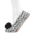 thumbnail image 3 of MeMoi Popcorn Pom-Pom Non-Slip Slippers - Womens - Female (Medium/Large, Asphalt Mix), 3 of 3