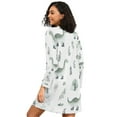 thumbnail image 2 of FORMRS Womens Long Sleeve Nightgowns Crew Neck Sleep Shirt Soft Pajamas Sizes S-3XL, Green Dinosaur Pattern, 2 of 8