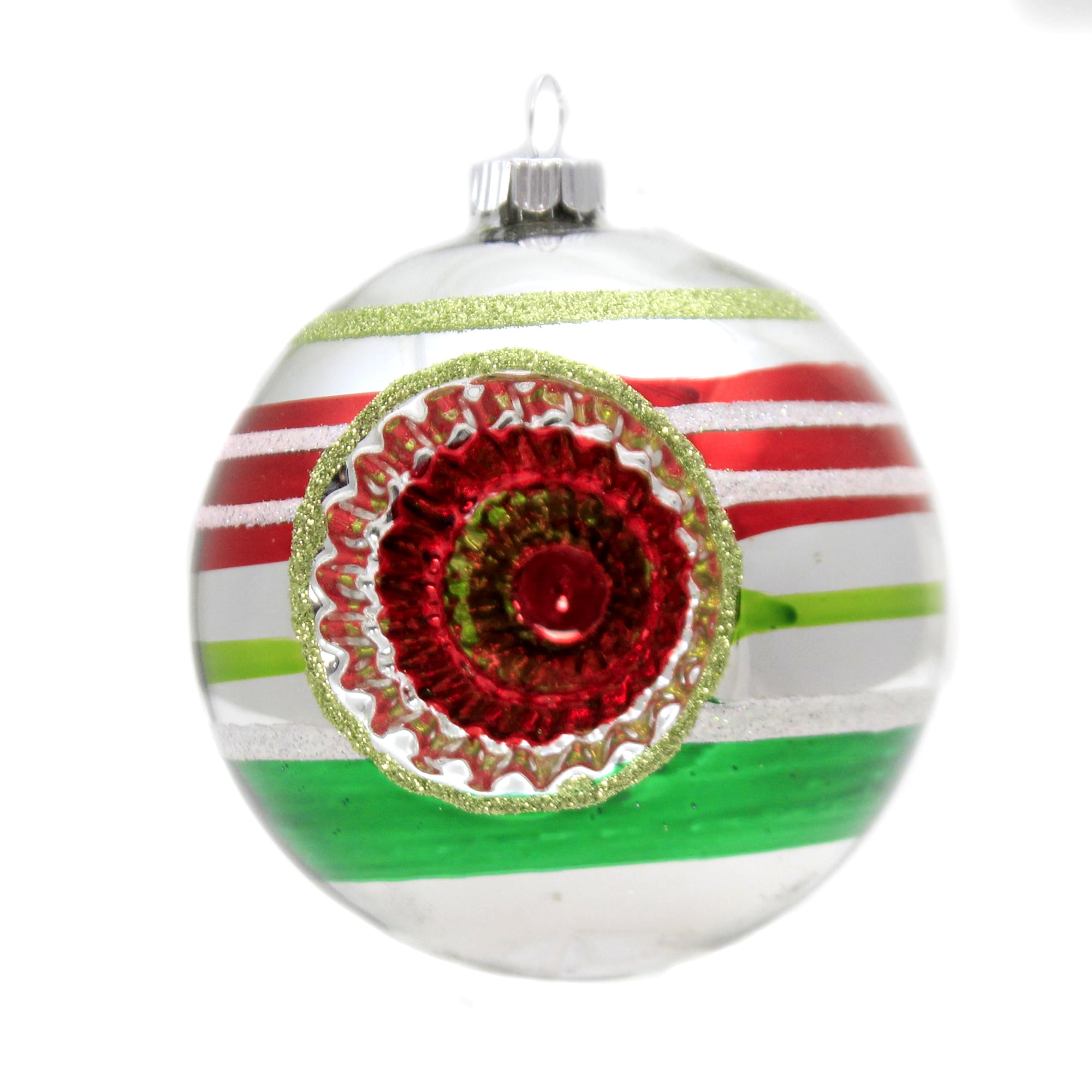 Shiny Brite Large Reflector Ball Ornament Glass Nostalgic Vintage Like
