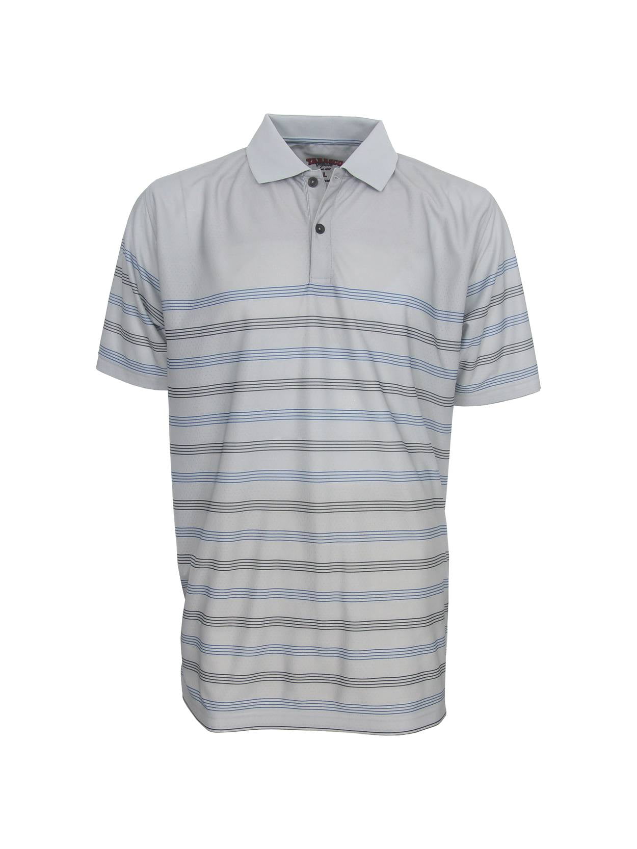 Tabasco Pencil Stripe Polo Golf Shirt, Medium Gray
