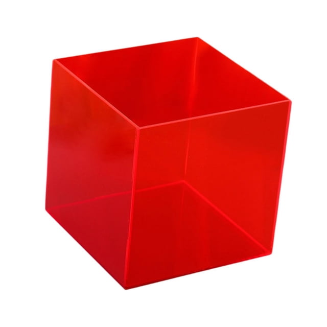 Vitrina de almacenamiento CUTICAT Contenedor transparente a prueba de polvo para muñeca de juguete Rojo