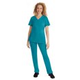 thumbnail image 3 of Healing Hands Purple Label Women's Tamara Pant 's Three Pocket Scrub Pant - X-Large Petite,Teal, 3 of 6
